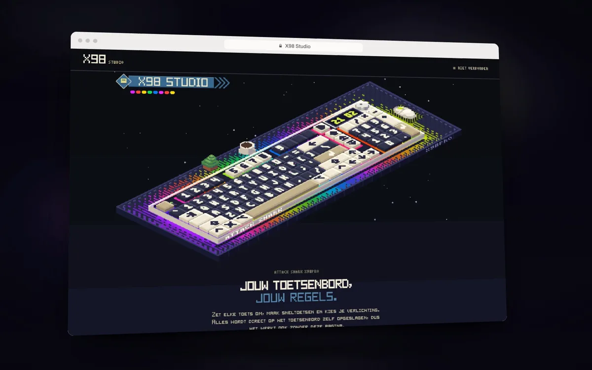 Short recording of X98 Studio: my keyboard as isometric pixel art