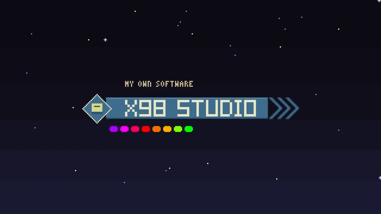 Short recording of X98 Studio: my keyboard as isometric pixel art, with its lighting and the little screen